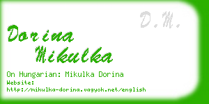 dorina mikulka business card